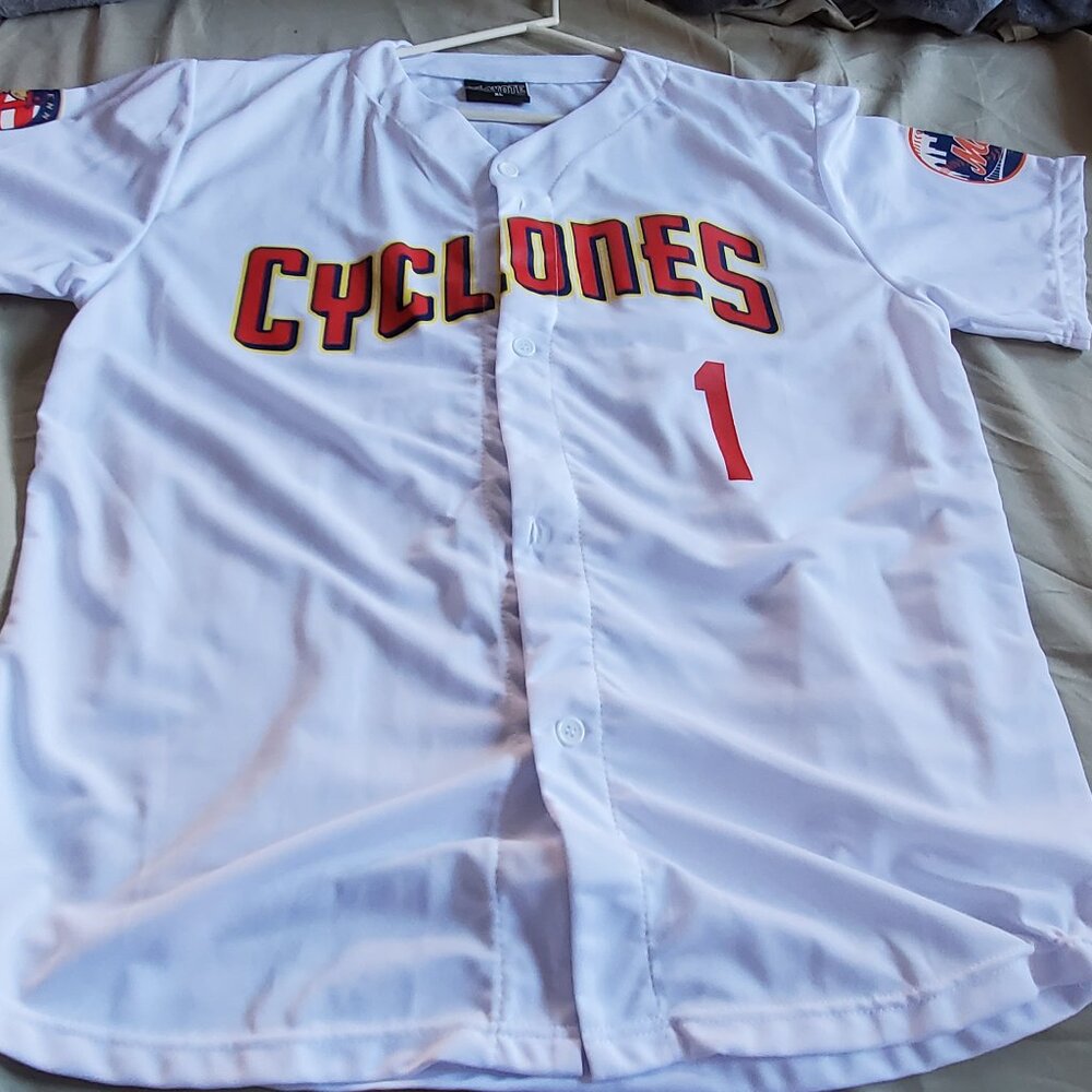 Cyclones White Baseball Jersey